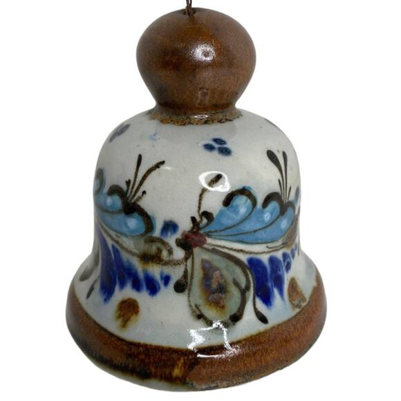 Vintage Pottery Of Mexico Bell Hand Painted Signed - Picture 1 of 8
